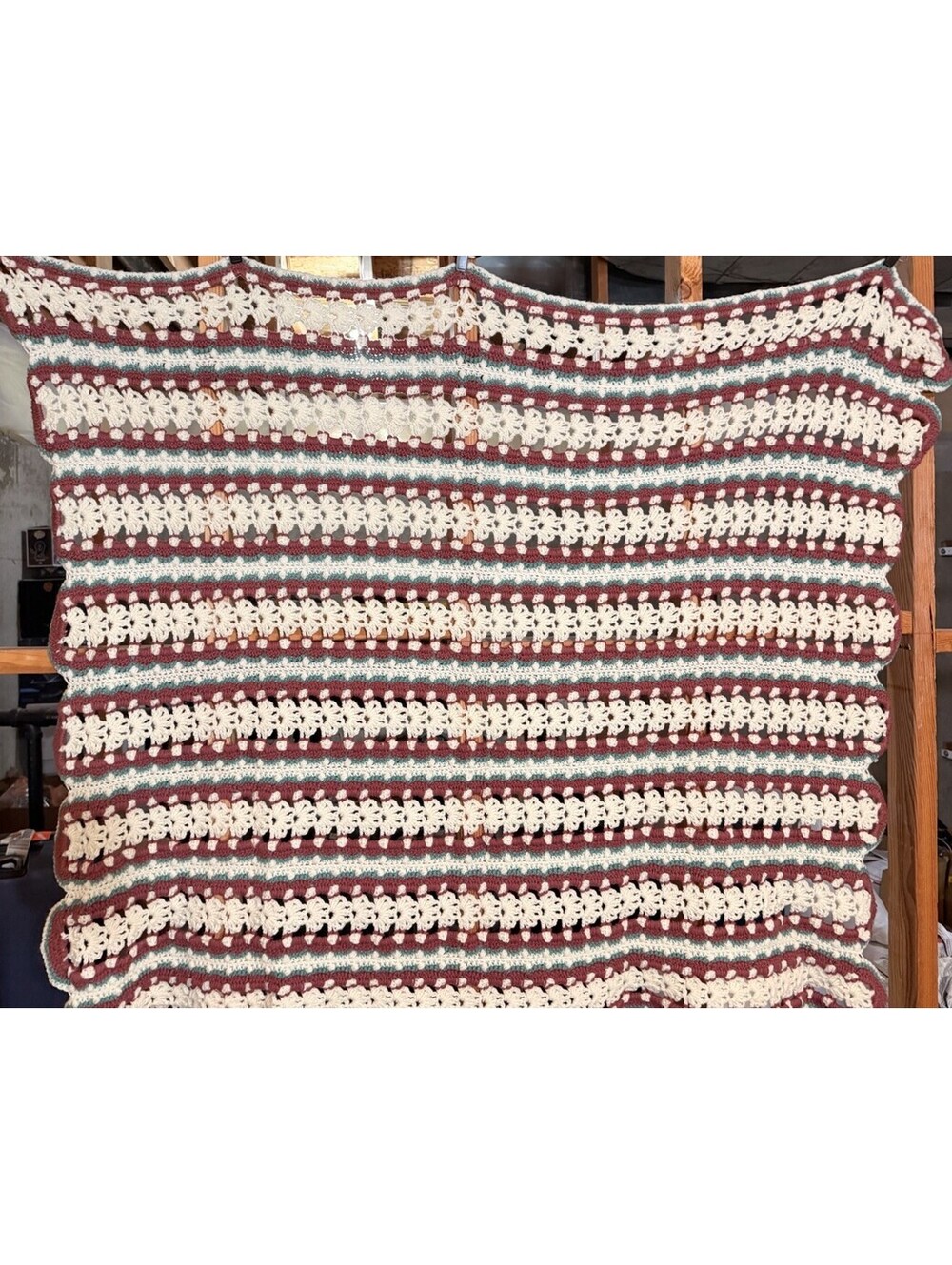 Colorful Handmade Throw Blanket Afghan 58”x50”